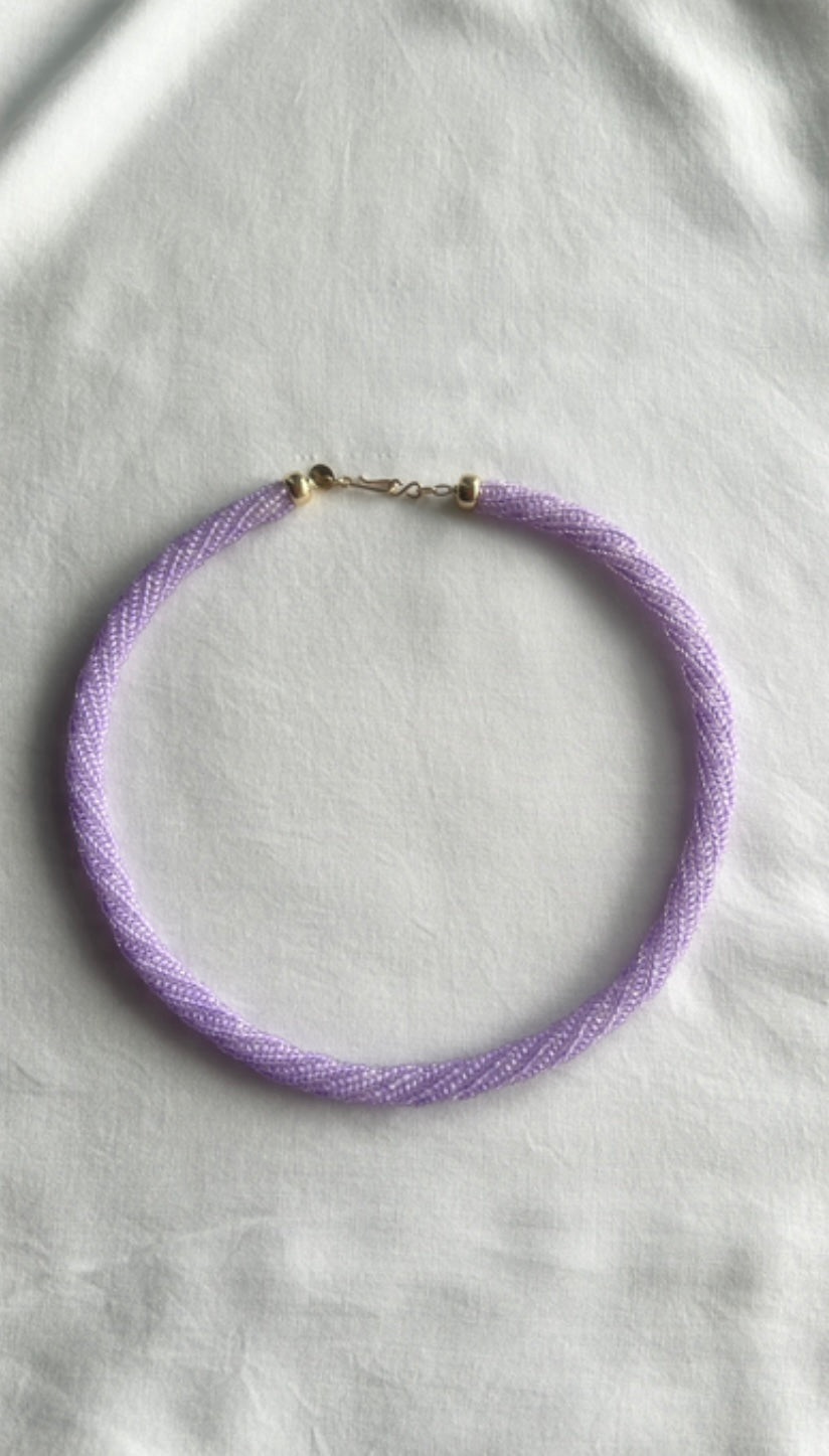 Amethyst rope collar